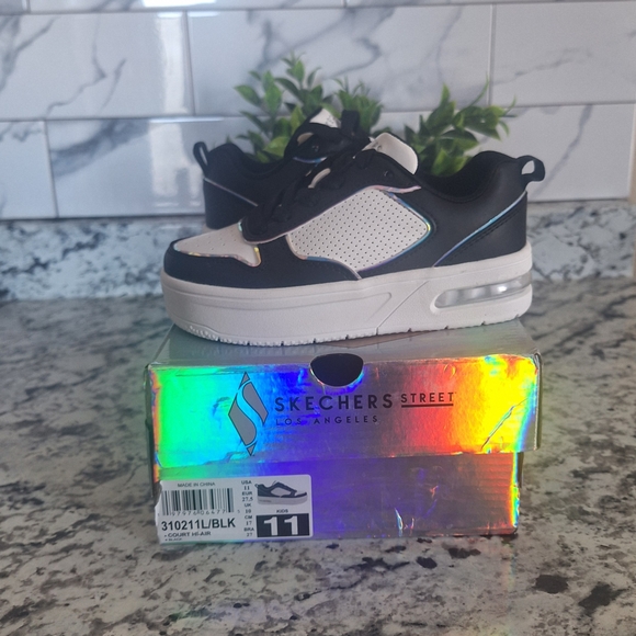 Skechers Kids' Black and White Sneakers - Picture 7 of 7